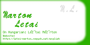 marton letai business card